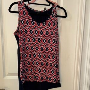 Jones NY Stylish Geometric Print Sleeveless Top